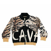 Animal Sleeve Print Jacket